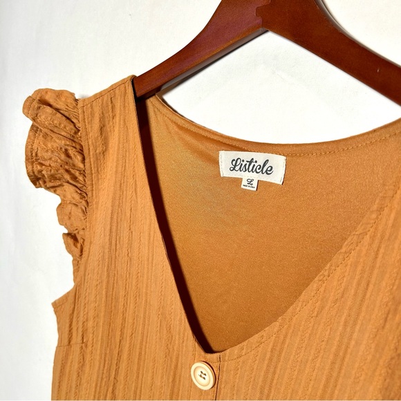 Mustard Ruffle Dress - Picture 5 of 6